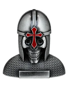Soporte Casco Caballero Calavera Cruz