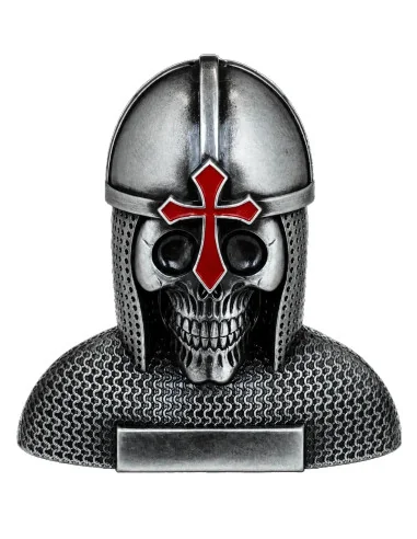 Soporte Casco Caballero Calavera Cruz