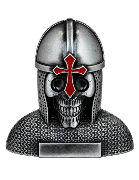 Soporte Casco Caballero Calavera Cruz