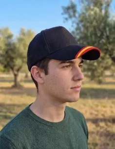 Gorra Negra Franjas España