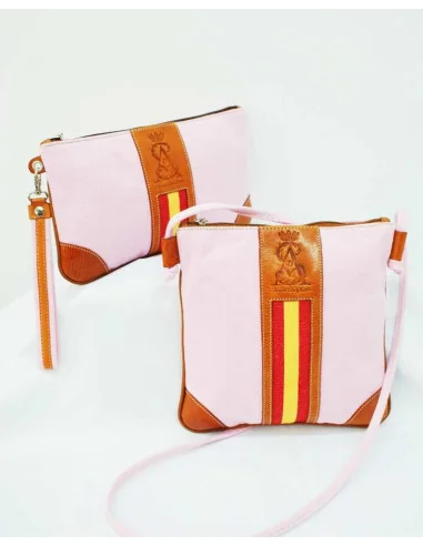Cartera de Mano Lona Rosa