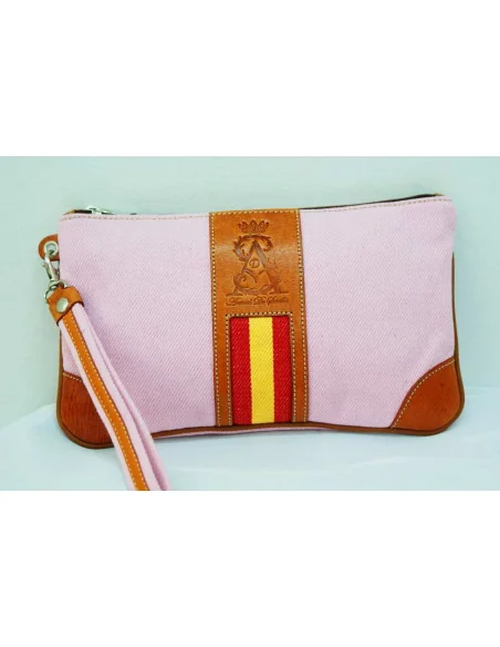 Cartera de Mano Lona Rosa
