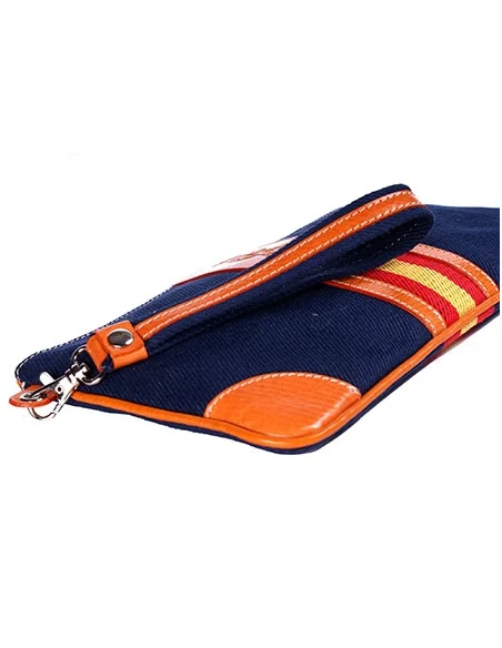 Cartera Bandera España de Mano Lona Marino
