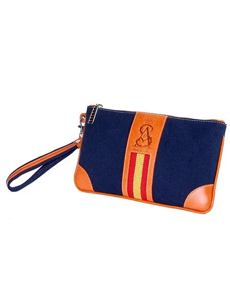 Cartera Bandera España de Mano Lona Marino