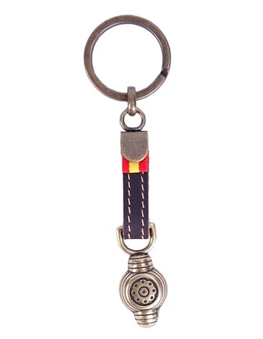 Llavero Taurino con Montera en Bronce con Bandera de España