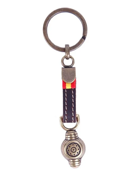Llavero Taurino con Montera en Bronce con Bandera de España