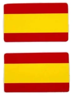 Pegatina Bandera España Plana x2